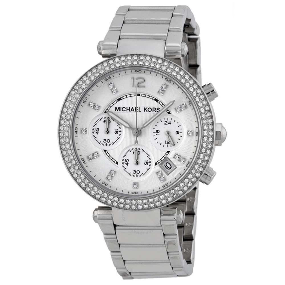 MICHAEL KORS- Parker Chronograph Silver Dial Ladies Watch